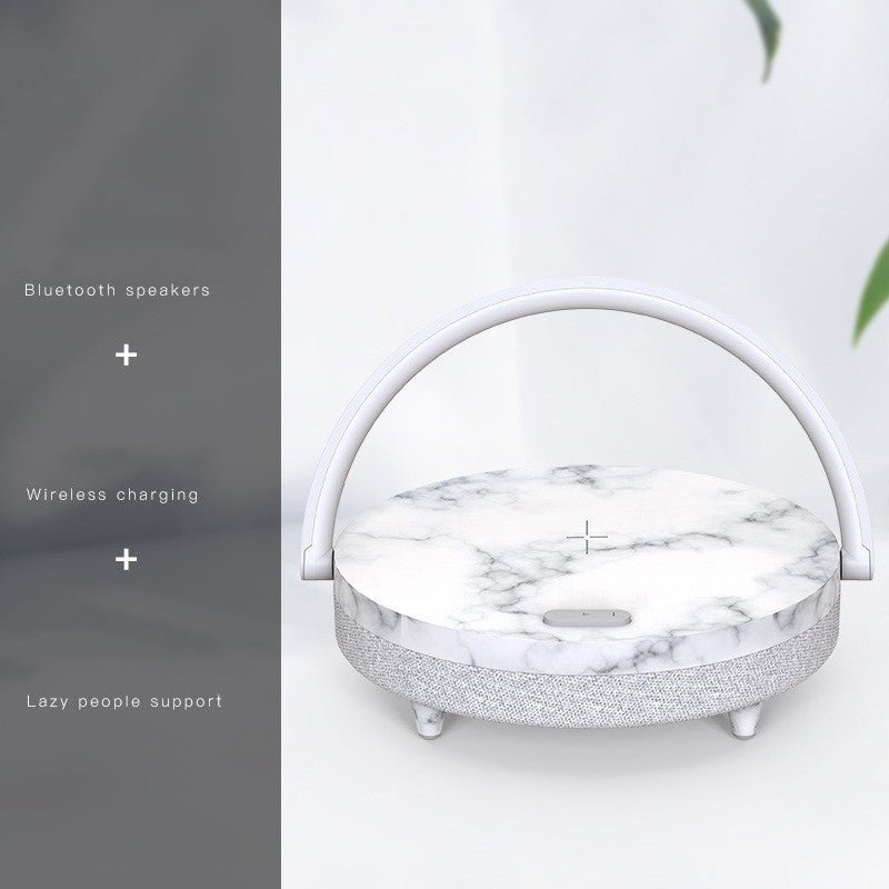 Lampe de Nuit LED avec Chargeur Sans Fil et Enceinte Bluetooth Intégrée - IVOIRART.COM