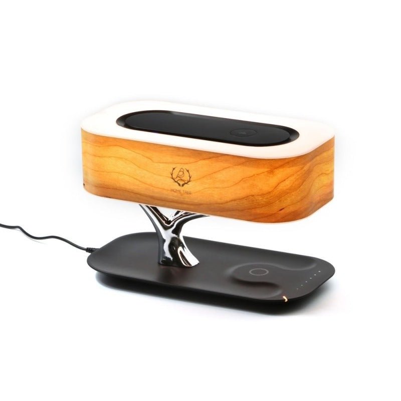 Lampe de Table Arbre Créative avec Haut-Parleur Bluetooth, Chargement Sans Fil et Gradation - IVOIRART.COM
