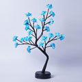 Lampe de table arbre - fleur rose, lampe féerique de bureau, veilleuse USB, cadeau mariage Saint - Valentin Noël - IVOIRART.COM