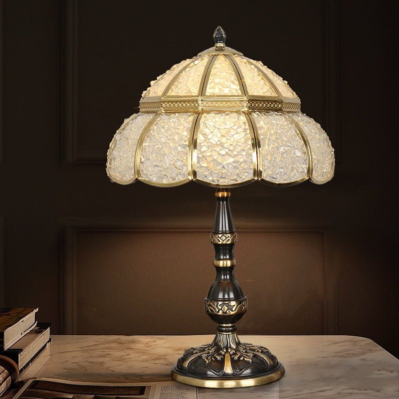 Lampe de table en agate et cuivre pur, design moderne minimaliste pour la maison - IVOIRART.COM