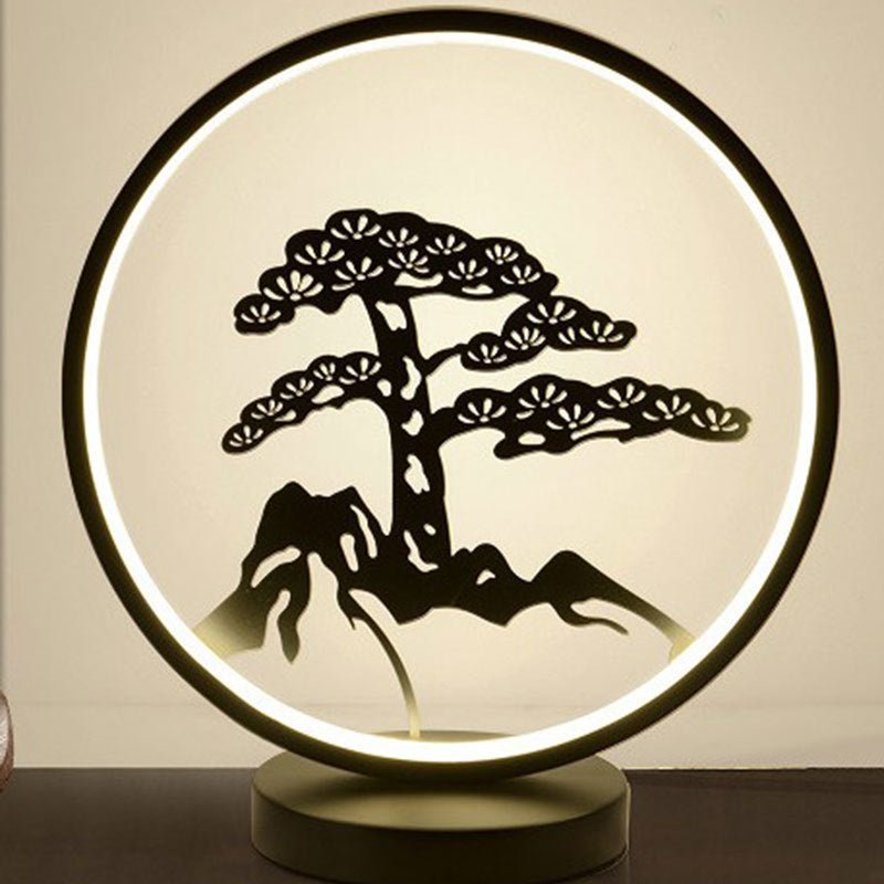 Lampe de table en céramique style chinois LED, élégante et fonctionnelle - IVOIRART.COM