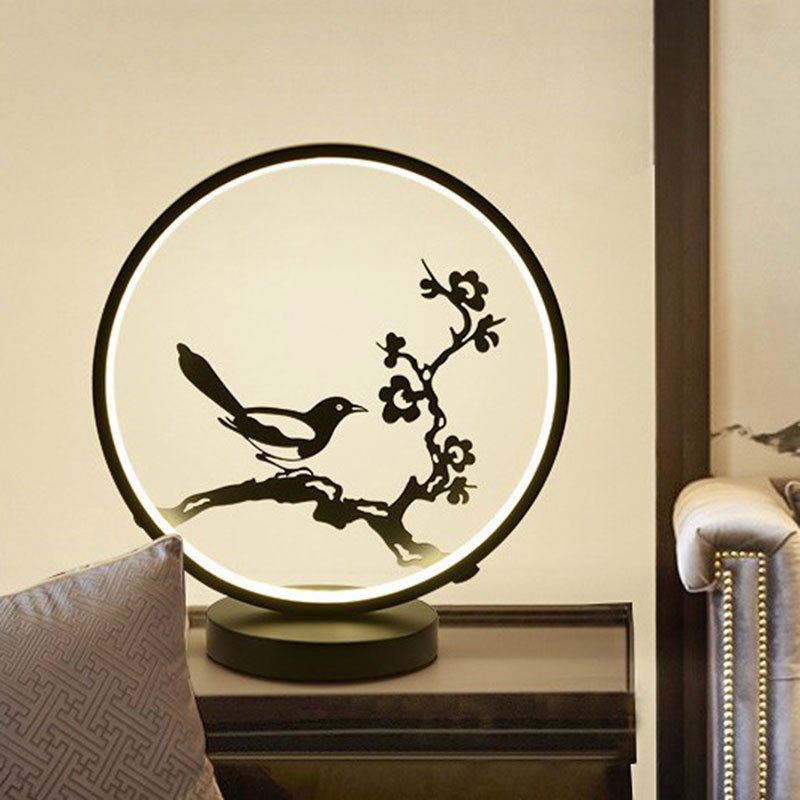 Lampe de table en céramique style chinois LED, élégante et fonctionnelle - IVOIRART.COM