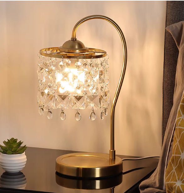 Lampe de table en cristal — Luminaire de chevet luxe léger, style nordique 220V. - IVOIRART.COM