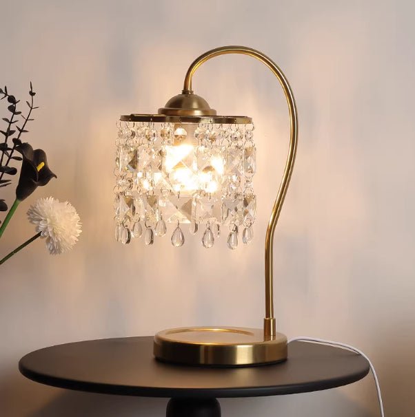 Lampe de table en cristal — Luminaire de chevet luxe léger, style nordique 220V. - IVOIRART.COM