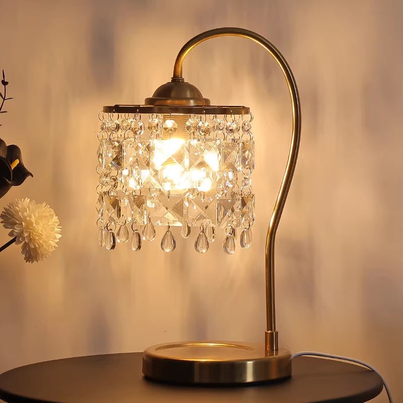 Lampe de table en cristal — Luminaire de chevet luxe léger, style nordique 220V. - IVOIRART.COM