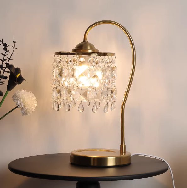 Lampe de table en cristal — Luminaire de chevet luxe léger, style nordique 220V. - IVOIRART.COM