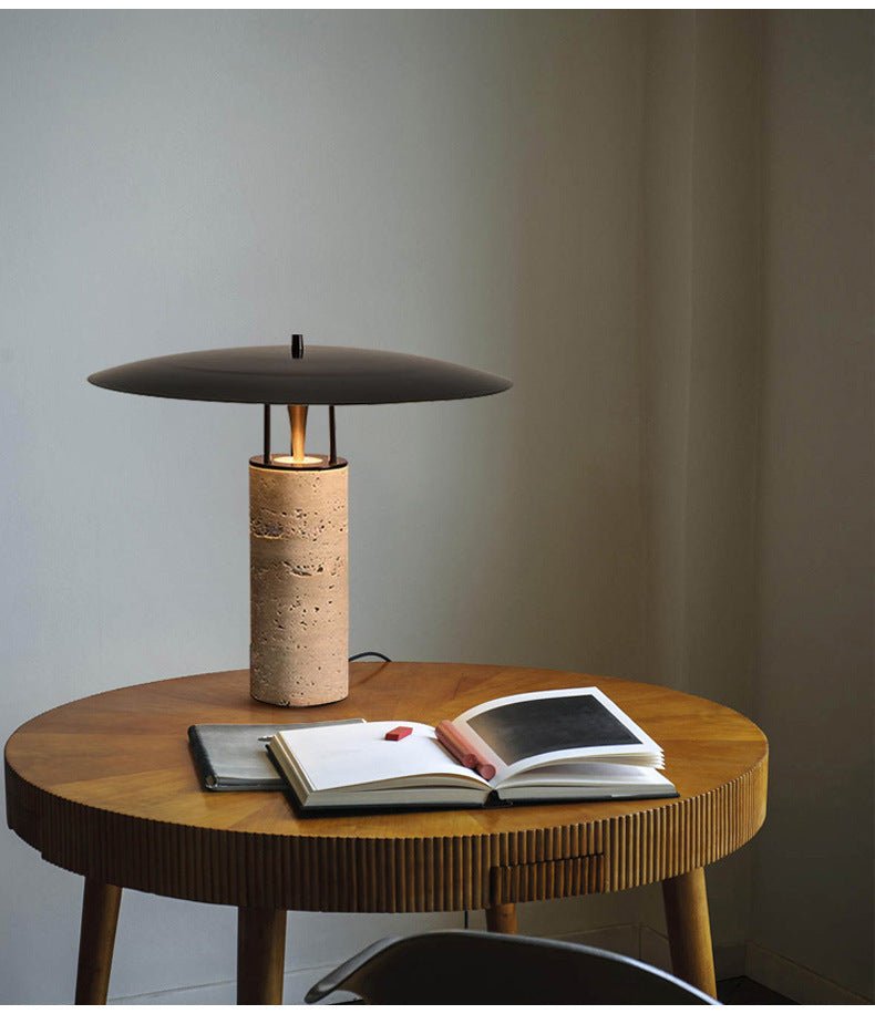 Lampe de table en pierre style nordique post-moderne pour chambre et salon chic - IVOIRART.COM