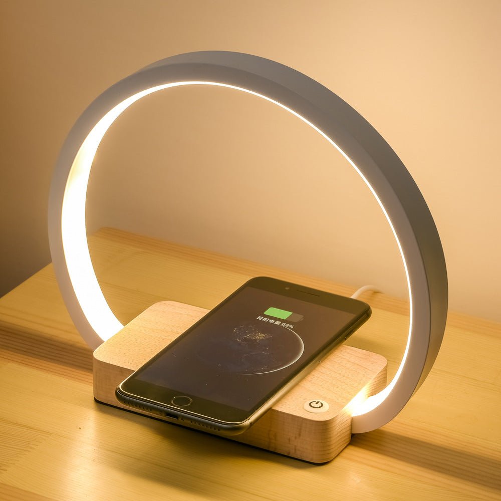 Lampe de table multifonctionnelle avec recharge sans fil et protection des yeux - IVOIRART.COM