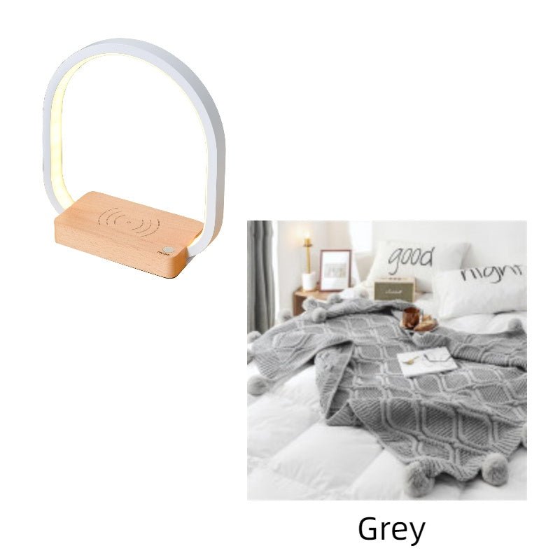 Lampe de table multifonctionnelle avec recharge sans fil et protection des yeux - IVOIRART.COM
