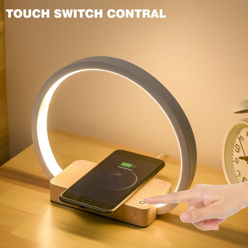 Lampe de table multifonctionnelle avec recharge sans fil et protection des yeux - IVOIRART.COM