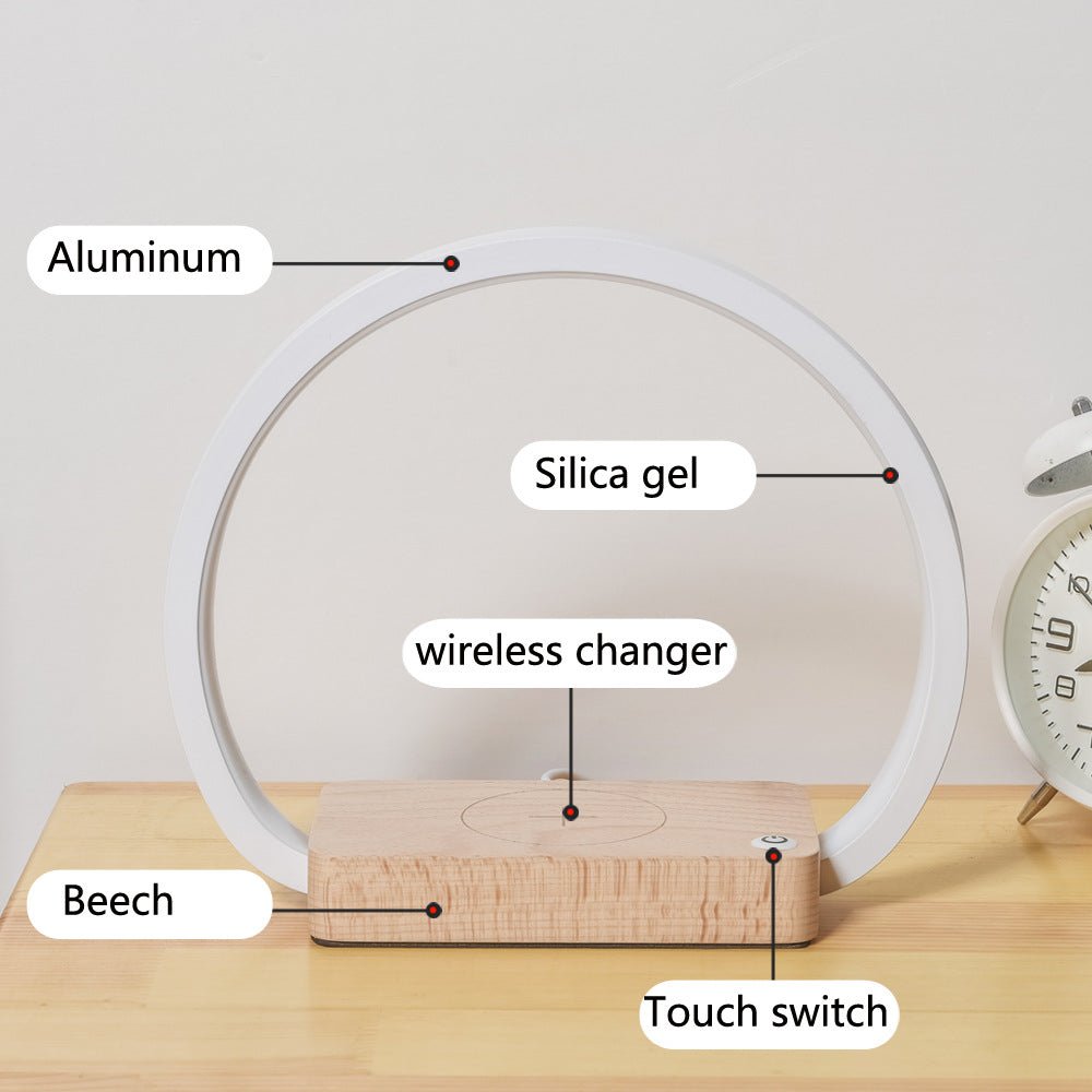 Lampe de table multifonctionnelle avec recharge sans fil et protection des yeux - IVOIRART.COM