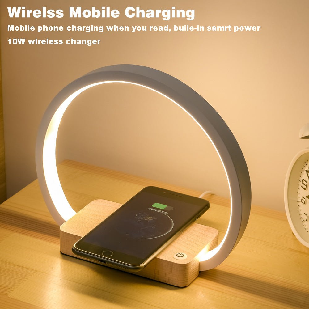 Lampe de table multifonctionnelle avec recharge sans fil et protection des yeux - IVOIRART.COM