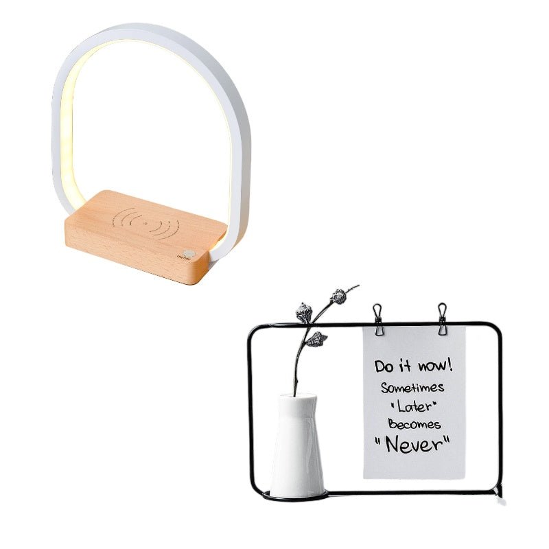 Lampe de table multifonctionnelle avec recharge sans fil et protection des yeux - IVOIRART.COM