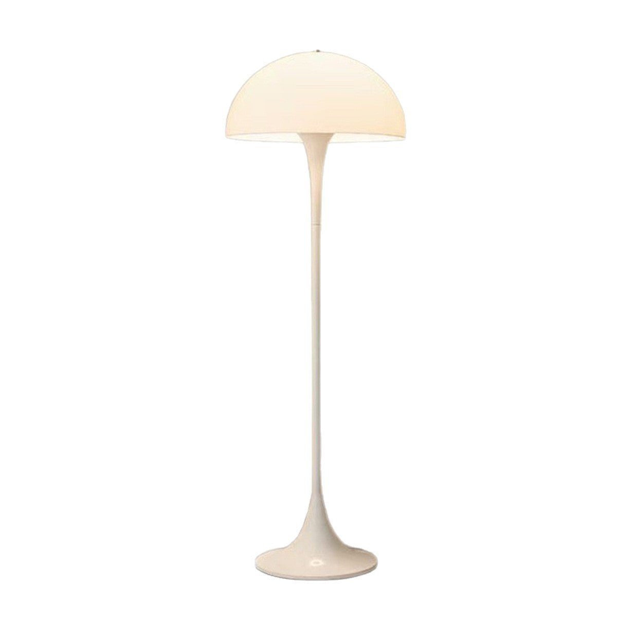 Lampe décorative champignon crème style français— abat-jour en fer, lumière douce - IVOIRART.COM