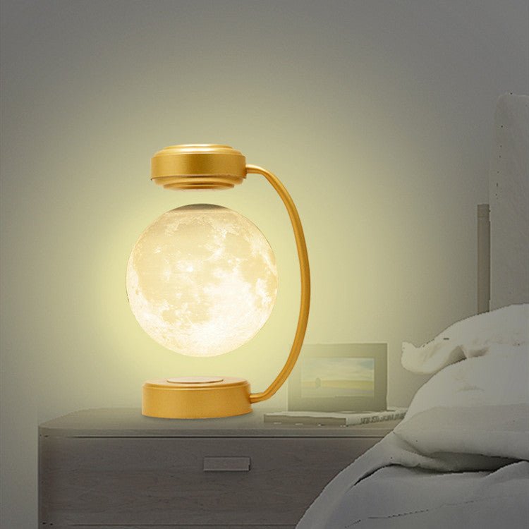 Lampe Lanterne Flottante Rotative Magnétique Sans Fil 3D LED Lune pour Bureau et Maison - IVOIRART.COM
