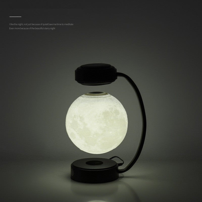 Lampe Lanterne Flottante Rotative Magnétique Sans Fil 3D LED Lune pour Bureau et Maison - IVOIRART.COM