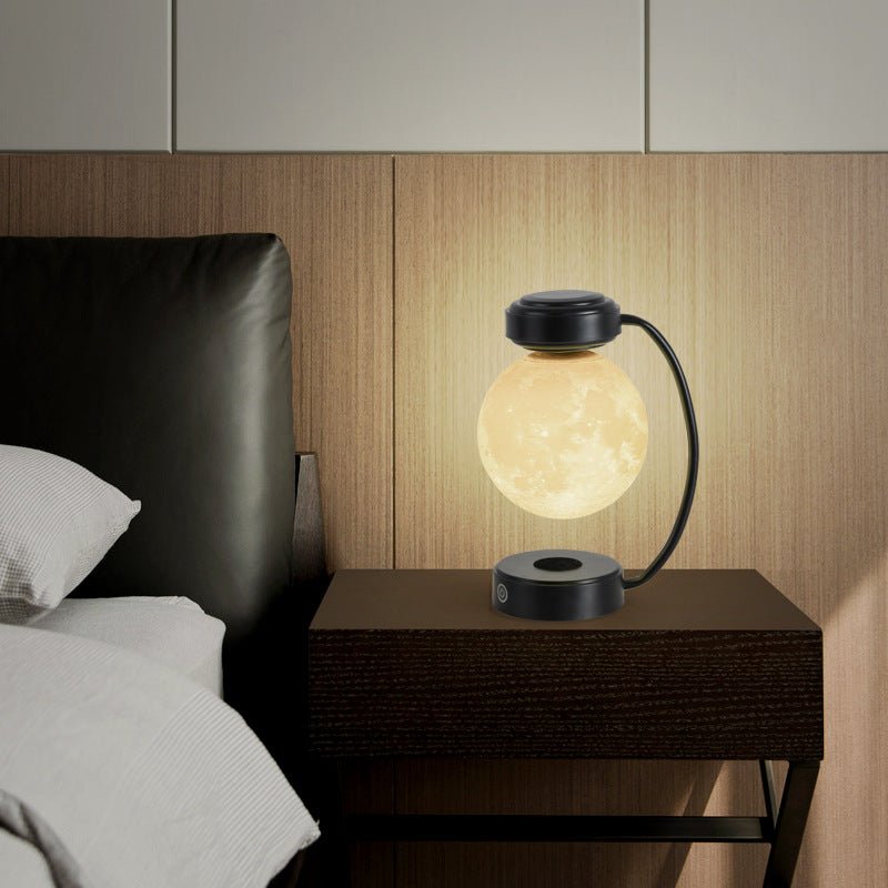 Lampe Lanterne Flottante Rotative Magnétique Sans Fil 3D LED Lune pour Bureau et Maison - IVOIRART.COM
