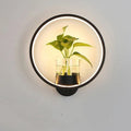 Lampe murale décorative élégante avec base ronde en fer noir ou blanc - IVOIRART.COM