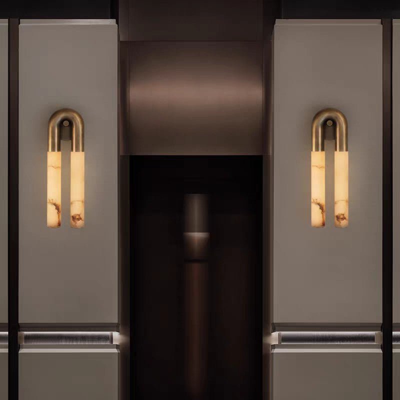 Lampe murale en marbre style français Light-Luxury, design créatif et grandiose. - IVOIRART.COM