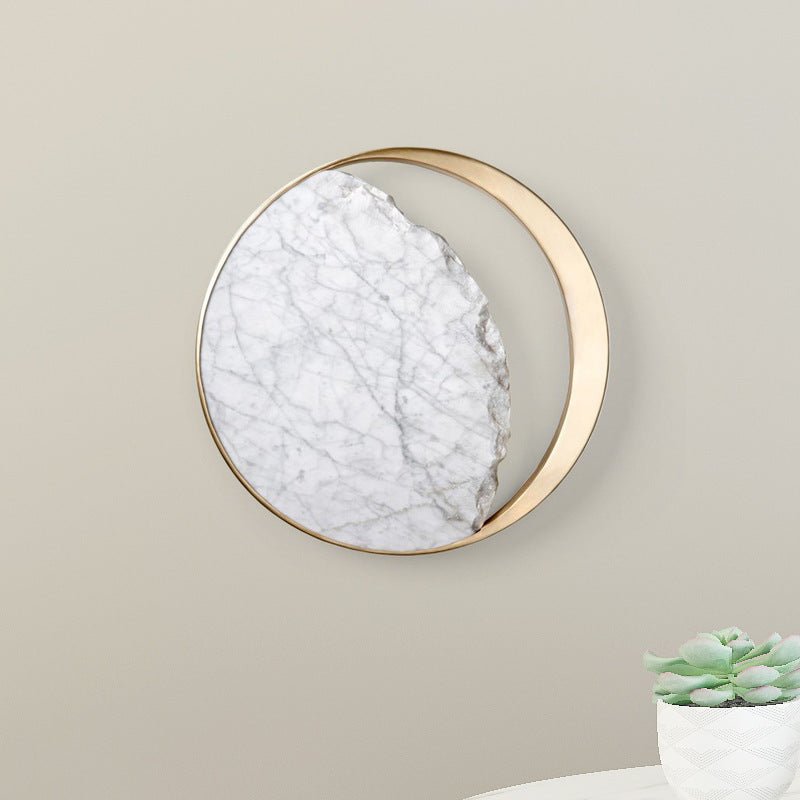 Lampe Murale LED de Chevet en Marbre Design Artistique Créatif Éclipse 25CM - IVOIRART.COM