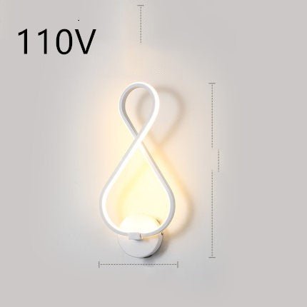 Lampe murale LED minimaliste nordique pour chambre à coucher, lampe de chevet - IVOIRART.COM