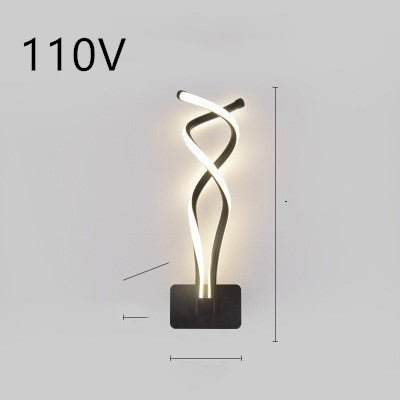 Lampe murale LED minimaliste nordique pour chambre à coucher, lampe de chevet - IVOIRART.COM