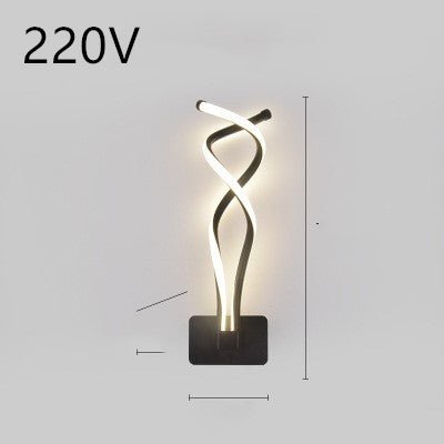 Lampe murale LED minimaliste nordique pour chambre à coucher, lampe de chevet - IVOIRART.COM