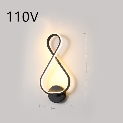 Lampe murale LED minimaliste nordique pour chambre à coucher, lampe de chevet - IVOIRART.COM