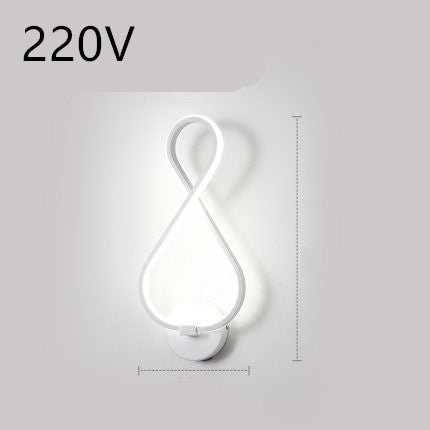 Lampe murale LED minimaliste nordique pour chambre à coucher, lampe de chevet - IVOIRART.COM