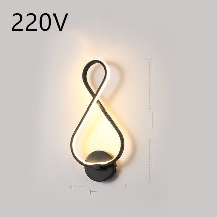 Lampe murale LED minimaliste nordique pour chambre à coucher, lampe de chevet - IVOIRART.COM