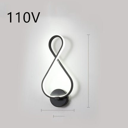 Lampe murale LED minimaliste nordique pour chambre à coucher, lampe de chevet - IVOIRART.COM