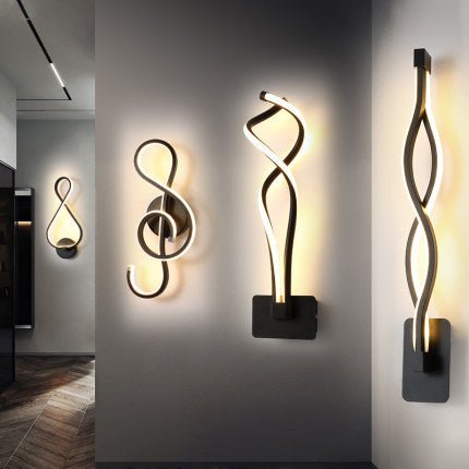 Lampe murale LED minimaliste nordique pour chambre à coucher, lampe de chevet - IVOIRART.COM