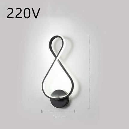 Lampe murale LED minimaliste nordique pour chambre à coucher, lampe de chevet - IVOIRART.COM