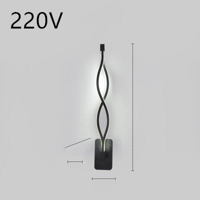 Lampe murale LED minimaliste nordique pour chambre à coucher, lampe de chevet - IVOIRART.COM