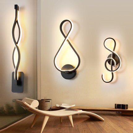 Lampe murale LED minimaliste nordique pour chambre à coucher, lampe de chevet - IVOIRART.COM