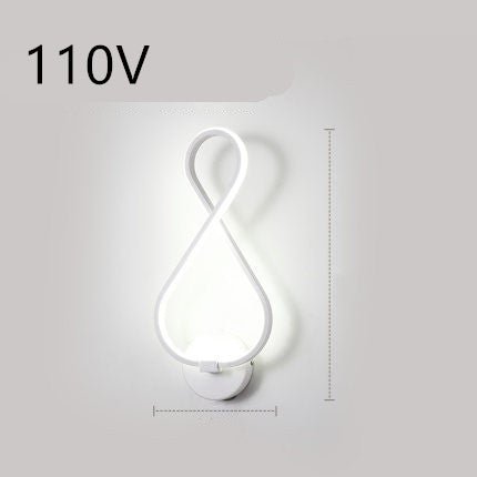 Lampe murale LED minimaliste nordique pour chambre à coucher, lampe de chevet - IVOIRART.COM