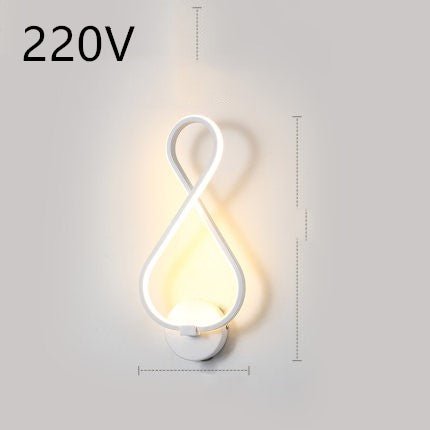 Lampe murale LED minimaliste nordique pour chambre à coucher, lampe de chevet - IVOIRART.COM