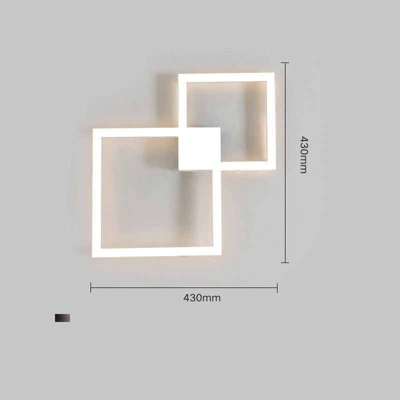 Lampe Murale Moderne Créative en Carré Géométrique pour Allée - Décoration Élégante - IVOIRART.COM