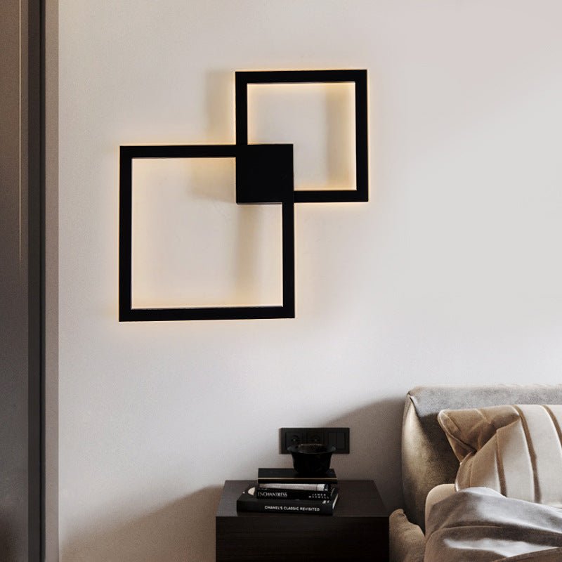 Lampe Murale Moderne Créative en Carré Géométrique pour Allée - Décoration Élégante - IVOIRART.COM