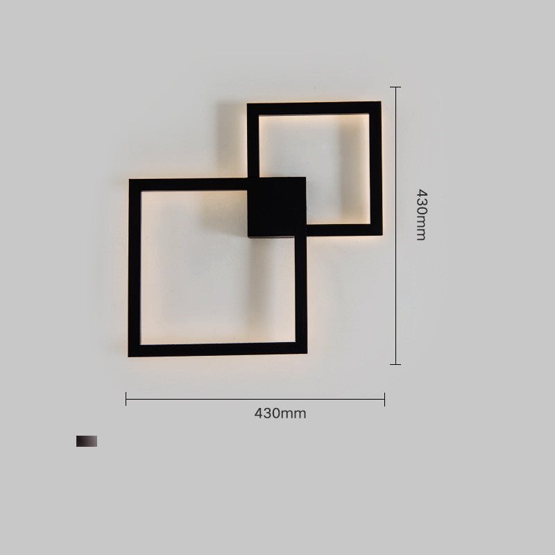 Lampe Murale Moderne Créative en Carré Géométrique pour Allée - Décoration Élégante - IVOIRART.COM