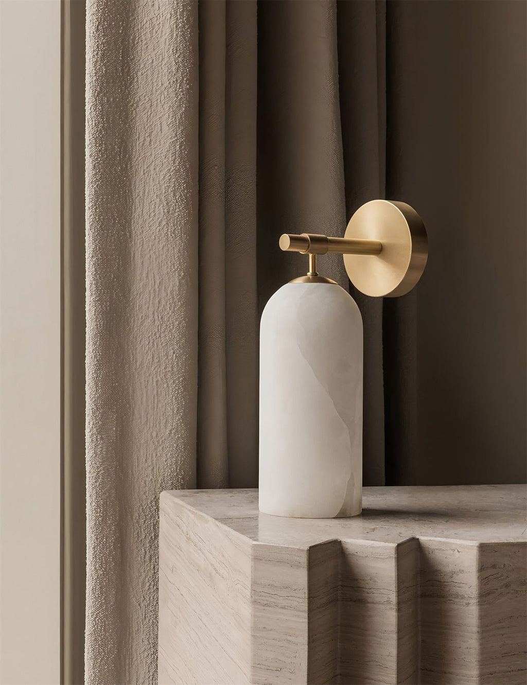 Lampe murale simple en marbre cuivre - Applique murale design Espagne 1 lumière. - IVOIRART.COM