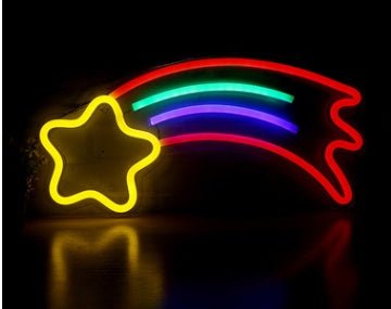 Lampe Néon LED avec Panneau Arrière en Acrylique, Lumière de Nuit Décorative - IVOIRART.COM