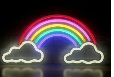 Lampe Néon LED avec Panneau Arrière en Acrylique, Lumière de Nuit Décorative - IVOIRART.COM