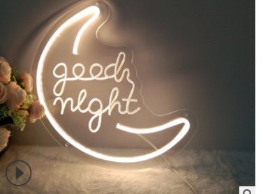 Lampe Néon LED avec Panneau Arrière en Acrylique, Lumière de Nuit Décorative - IVOIRART.COM