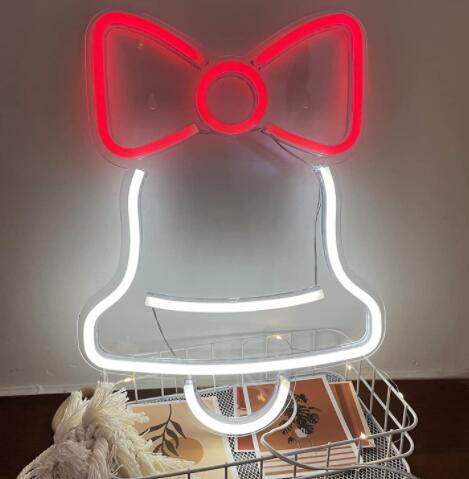 Lampe Néon LED avec Panneau Arrière en Acrylique, Lumière de Nuit Décorative - IVOIRART.COM
