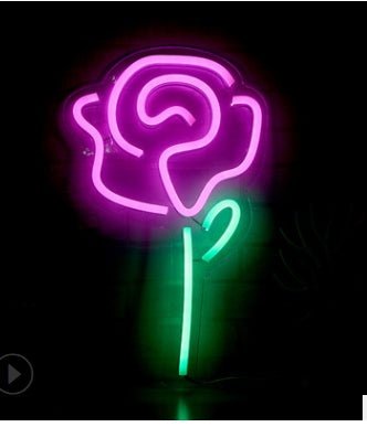 Lampe Néon LED avec Panneau Arrière en Acrylique, Lumière de Nuit Décorative - IVOIRART.COM