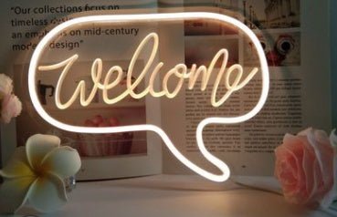 Lampe Néon LED avec Panneau Arrière en Acrylique, Lumière de Nuit Décorative - IVOIRART.COM
