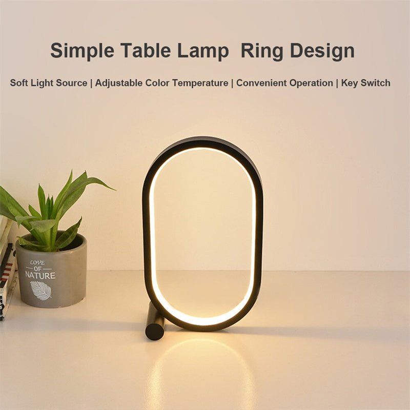Lampe Ovale Acrylique USB à Brancher, Contrôle Tactile, Luminosité Réglable, Moderne Simple Créative, Lampe de Nuit, Lampe de Chevet Lecture, Lampe de Bureau LED - IVOIRART.COM