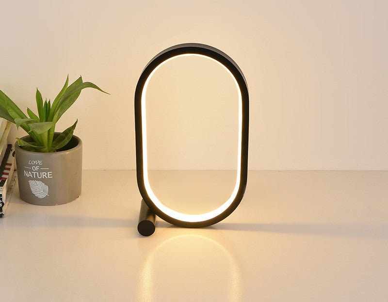 Lampe Ovale Acrylique USB à Brancher, Contrôle Tactile, Luminosité Réglable, Moderne Simple Créative, Lampe de Nuit, Lampe de Chevet Lecture, Lampe de Bureau LED - IVOIRART.COM