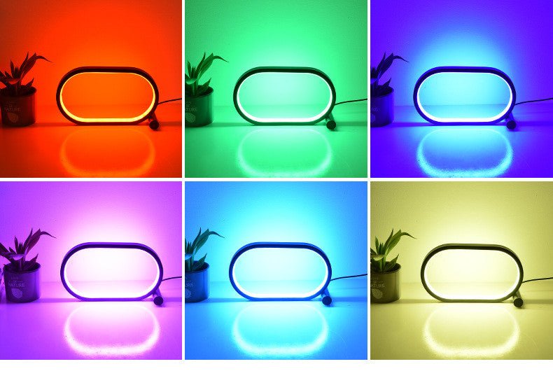 Lampe Ovale Acrylique USB à Brancher, Contrôle Tactile, Luminosité Réglable, Moderne Simple Créative, Lampe de Nuit, Lampe de Chevet Lecture, Lampe de Bureau LED - IVOIRART.COM